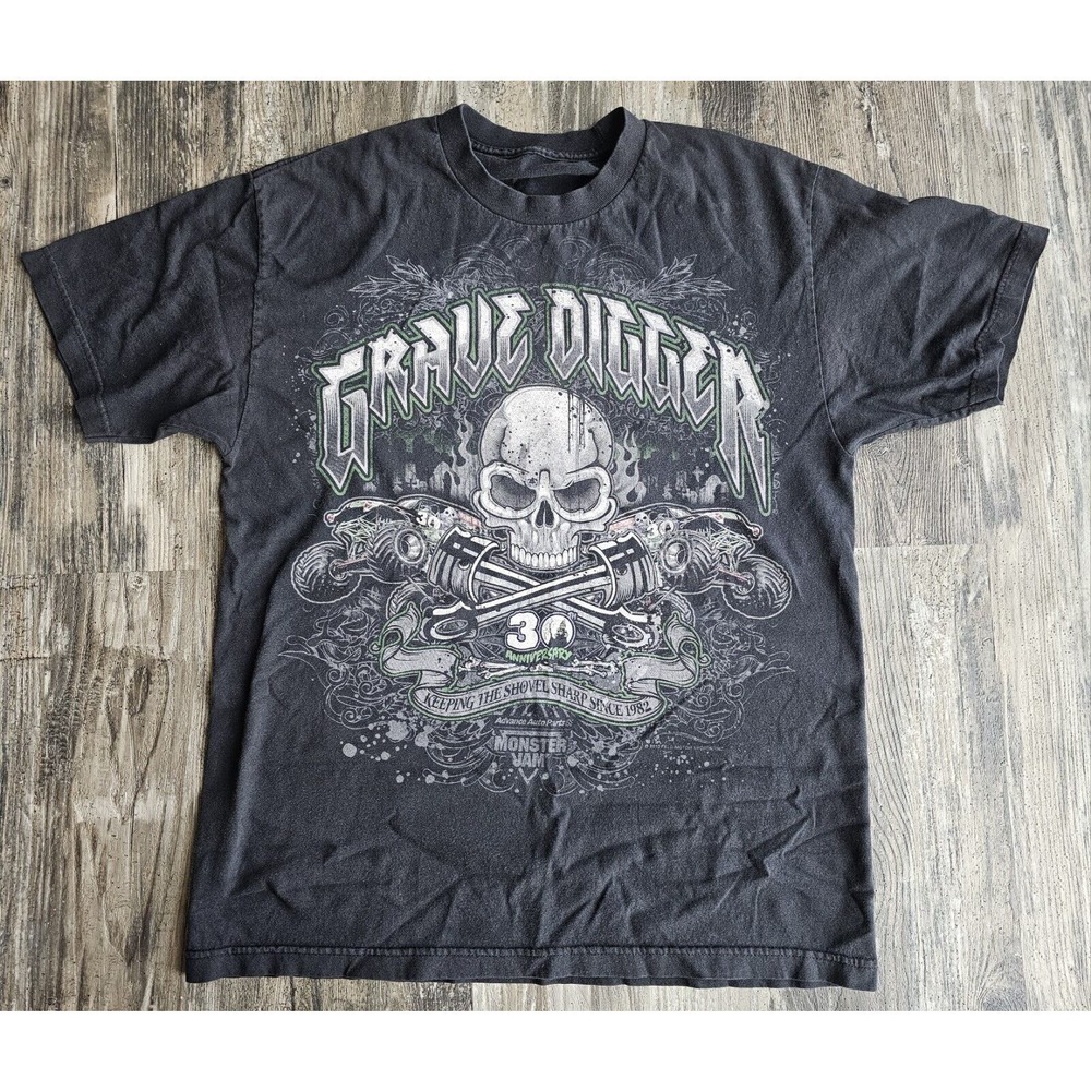 Grave-Digger 30th-Anniversary Monster-Truck Shirt Men Monster-Jam Gravedigger